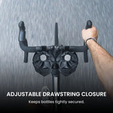 Insulated Bike Handlebar Bottle Bag with Mesh Pocket